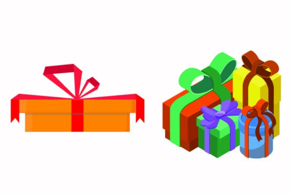 A Christmas Box Graphic for Elegant Local Business Branding