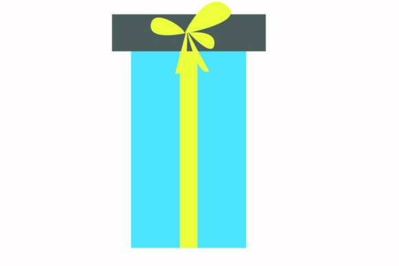 Christmas Flat Decoration Gifts Blue: A Versatile Graphics and Illustrations Asset