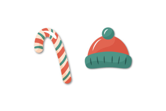 Christmas Hat and Candy Set: A Festive Graphics Asset for Local Brands