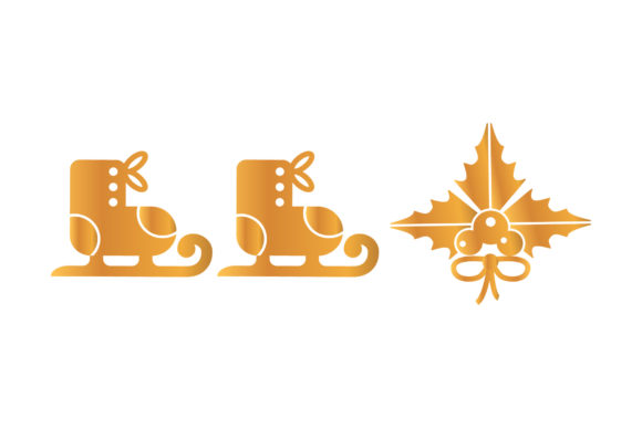 Christmas Ice Skating Mistletoe Vector: A Festive Graphics Asset