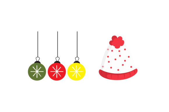 Christmas Ornaments Hat Set: A Versatile Graphics Asset