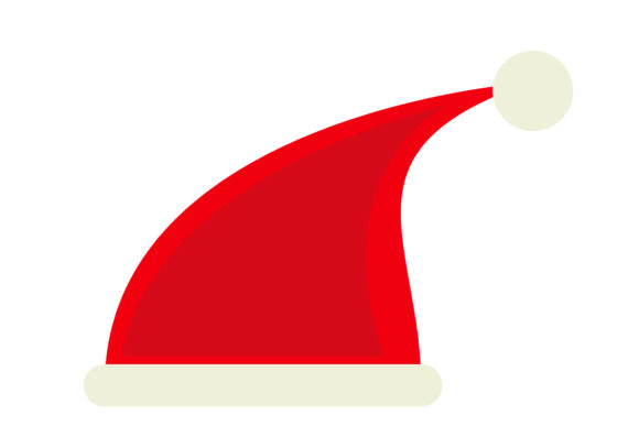 Christmas Santa Hat Flat Illustration for Graphics