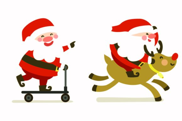 Crafting with a Playful Santa Beard Illustration
