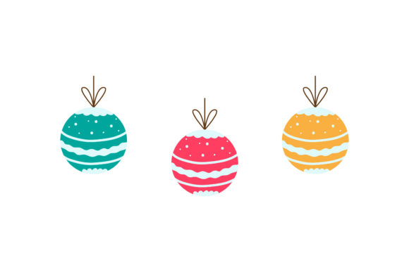 Graphic Christmas Tree Ball Ornaments for Crafters