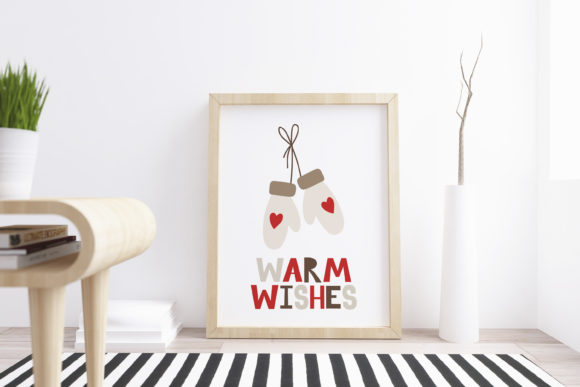 Printable Christmas Card with Mittens: A Graphics Review