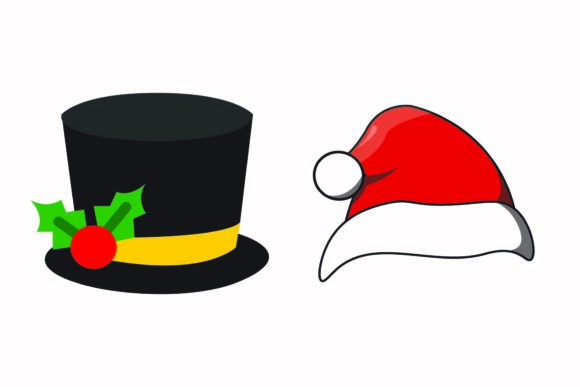 Red Christmas Cap Graphics for Festive Product Collections